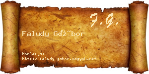 Faludy Gábor névjegykártya