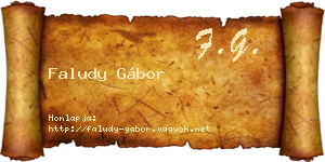 Faludy Gábor névjegykártya