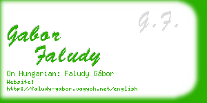 gabor faludy business card